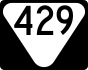 State Route 429 marker