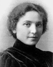 A photograph of Senda Berenson, a pioneer of women's basketball, who authored the first Basketball Guide for Women