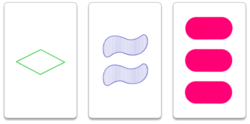 Three set cards