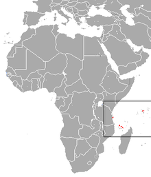 Seychelles near Madagascar