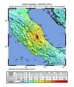 USGS shakemap of the earthquake.