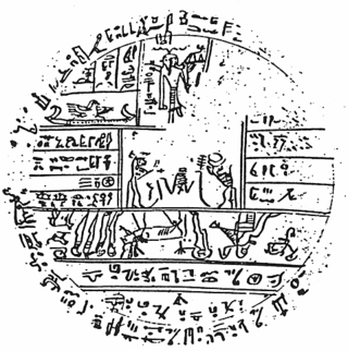 A drawing from the Kirtland Egyptian Papers of the original hypocephalus