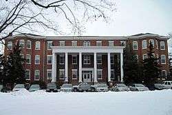 Sibley Hall after snowfall