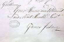James Isham's signature