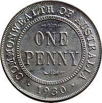 1930 Australian penny