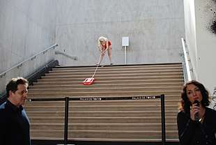 Sisyphus is a woman - Arnaud Cohen's performance presented by Jean de Loisy and Vittoria Matarrese, Palais de Tokyo, Paris, 2016.