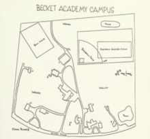 Campus map of Becket Academy (sketch).