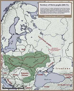 Map of the expansion of the Early Slavs