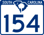 South Carolina Highway 154 marker