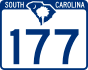 South Carolina Highway 177 marker