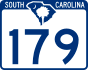 South Carolina Highway 179 marker