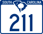 South Carolina Highway 211 marker