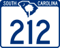 South Carolina Highway 212 marker