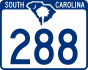 South Carolina Highway 288 marker