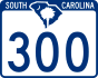 South Carolina Highway 300 marker