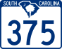 South Carolina Highway 375 marker