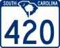 South Carolina Highway 420 marker
