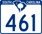 South Carolina Highway 461 marker