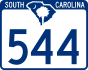 South Carolina Highway 544 marker