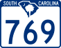 South Carolina Highway 769 marker