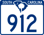 South Carolina Highway 912 marker