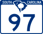 South Carolina Highway 97 marker