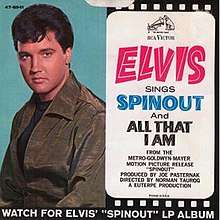 One of flipsides of the U.S. vinyl single, saying "Elvis Sings 'Spinout' and 'All That I Am'"