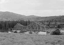 The Spokane River Bridge at Fort Spokane near Miles, Washington