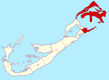 Map of Bermuda, Highlighting St George's Parish