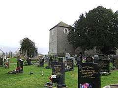 Bronllys Church Tower and graveyard