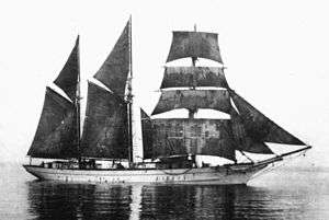 Photo of a three-masted schooner
