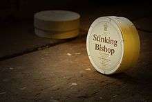 Packaging of Stinking Bishop Cheese