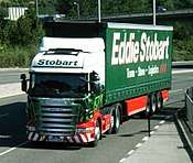 Eddie Stobart lorry. The Stobart Group are the main sponsors for the Vikingss in 2010.