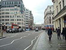 The Strand, looking towards Trafalgar Square and the Admiralty Arch