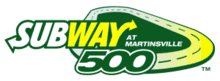 Logo of the Subway 500.
