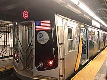 Refurbished R160 subway cars on the E route