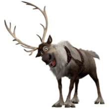 An image depicting a fictional smiling reindeer