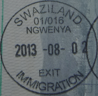 Exit stamp