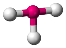 Skeletal model of a planar molecule with a central atom (iodine) symmetrically bonded to three (chlorine) atoms to form a big right-angled 2