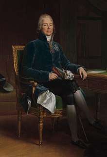 oil painting of Tallyrand, the French ambassador