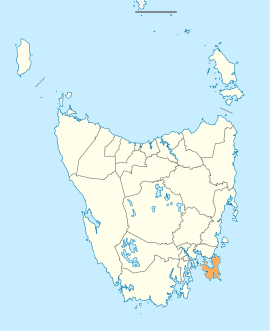Map showing Tasman LGA in Tasmania