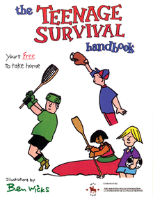 Ben Wicks illustrated Teenage Survival Handbook cover