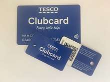 The 2017 Tesco Clubcard containing contactless technology and the accompanying keyfobs