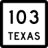 State Highway 103 marker