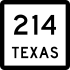 State Highway 214 marker