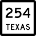 State Highway 254 marker