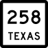 State Highway 258 marker