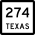 State Highway 274 marker