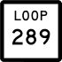State Highway Loop 289 marker