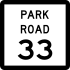 Park Road 33 marker